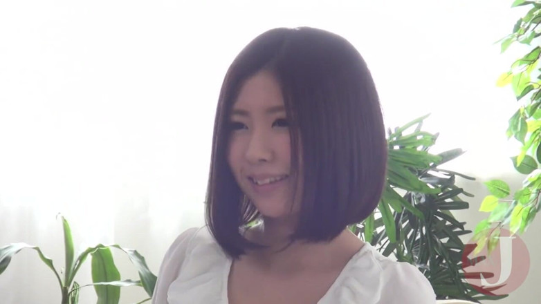 Asian happy ending: Beautiful asian teen giving interview