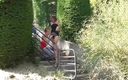 Planete Francaise: A Young Brunette Girl From France Enjoys a Hard Outdoor...