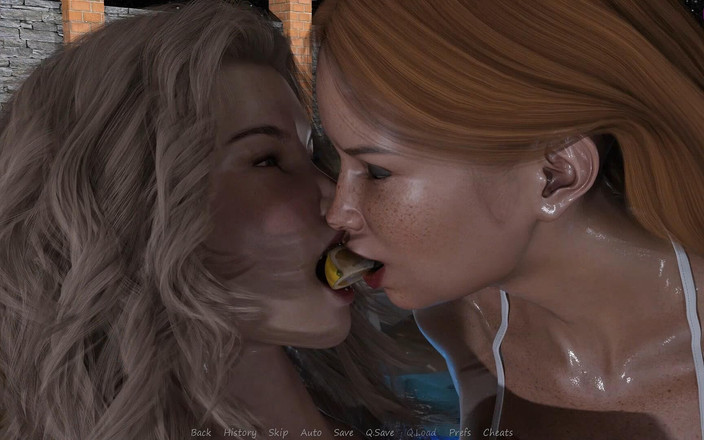 Adultgameplayvideos studio: मेरे सौतेले भाई की पत्नी #46 - Jennifer ने Justine की नाभि को चाटा