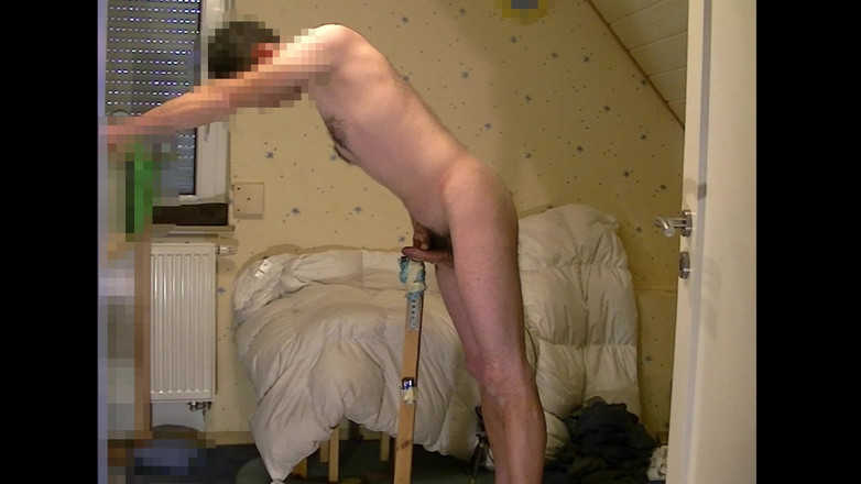 Mark Hannes: Masturbación casera con vibrador Fleshlight