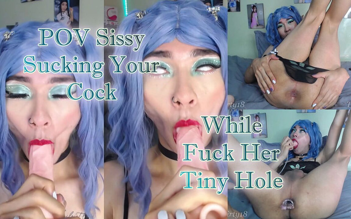 Sofi_elfqueen: Bakış açısı kadın kılıklı üvey erkek kardeşinin yarağını emiyor