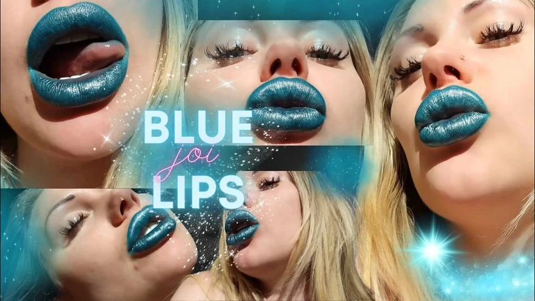 Goddess Misha Goldy: Magic of My blue shiny lips! ASMR JOI!