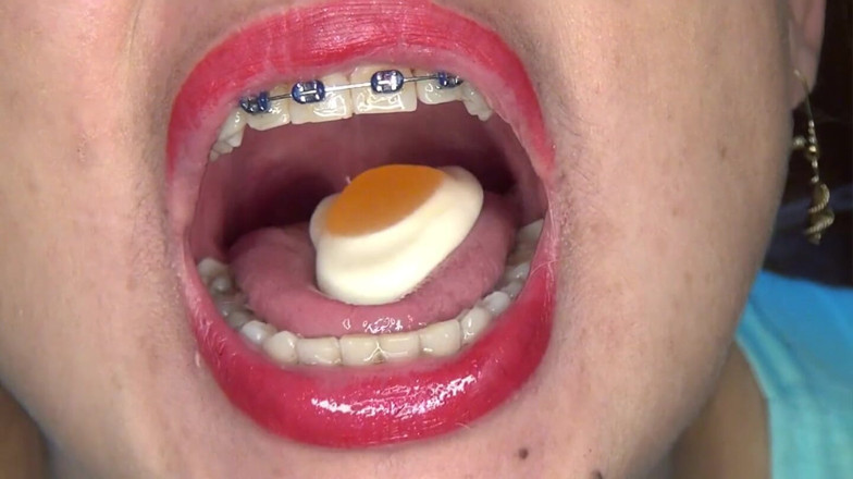Angel eyes studio: Playing and Swallowing Gummy Eggs