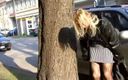 Femdom Austria: Outdoor pissing next to a tree