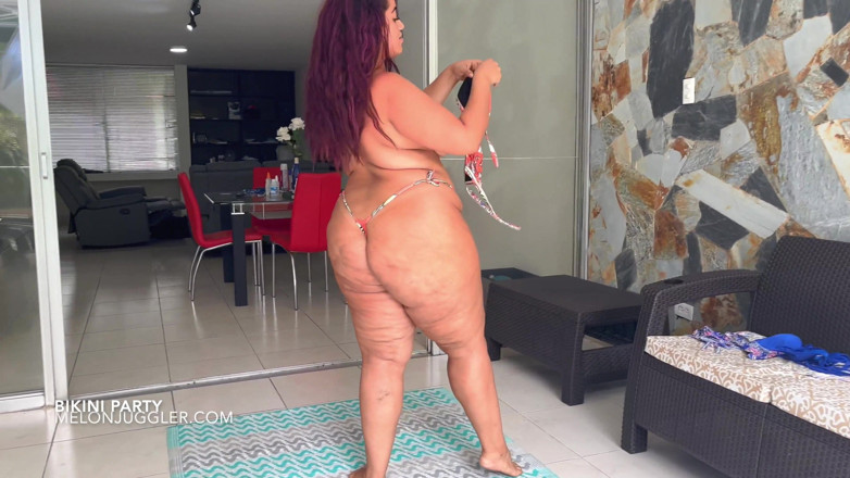 Busty BBW Latinas: Welcome to Hanna Mills bikini party