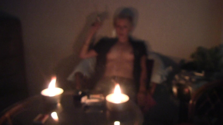 Smoke it bitch: Skinnier blonde smokes her cigar sensually