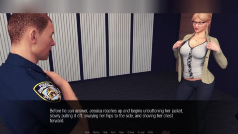 3DXXXTEEN2 Cartoon: Jessica's mammary manipulations. 3D porn cartoon sex