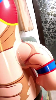 Inflatable Wrestler Cum Play. Dirty Talk, Doggy and Cum Licking