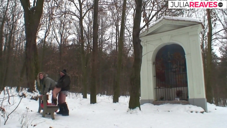 My German Amateurs: Blonde bitch enjoys riding a fat cock in the snow