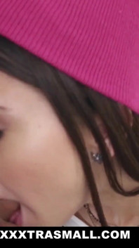 Fucking small teen in pink beanie