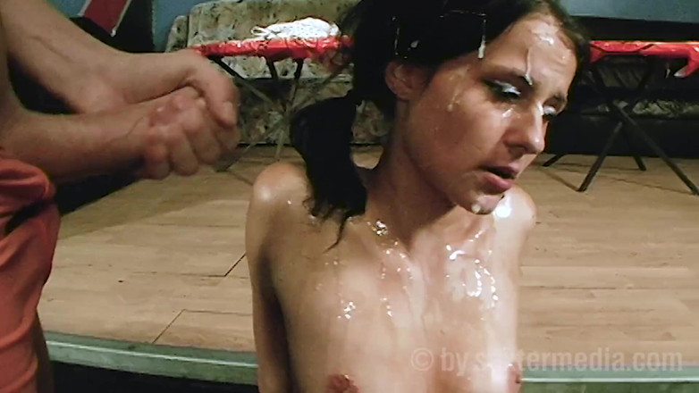 Sextermedia by Pete: MILF Shows Her Pee Games at Gang Bang