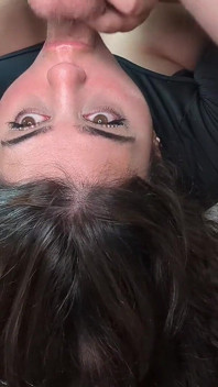 Upside Down Throat-pounding & a Messy Throat-pie