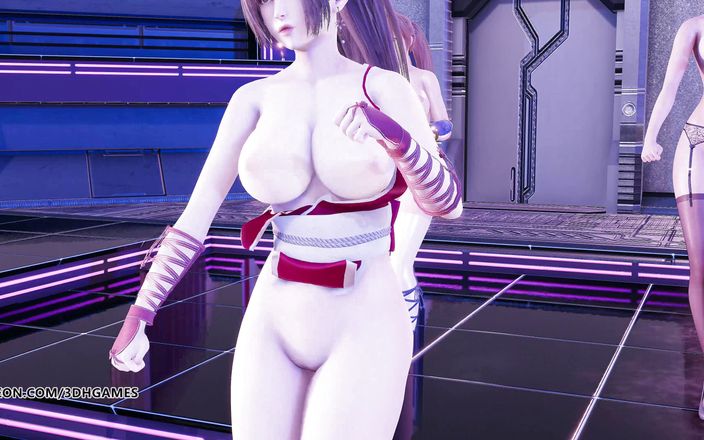 3D-Hentai Games: [MMD] Glide naked dance Marie Rose Mai Shiranui Tamaki Kasumi...