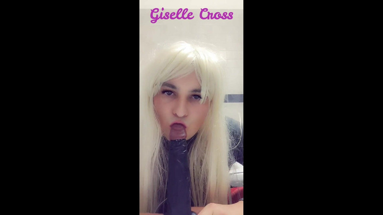 Giselle Cross: Bbc dildo deepthroat trénink