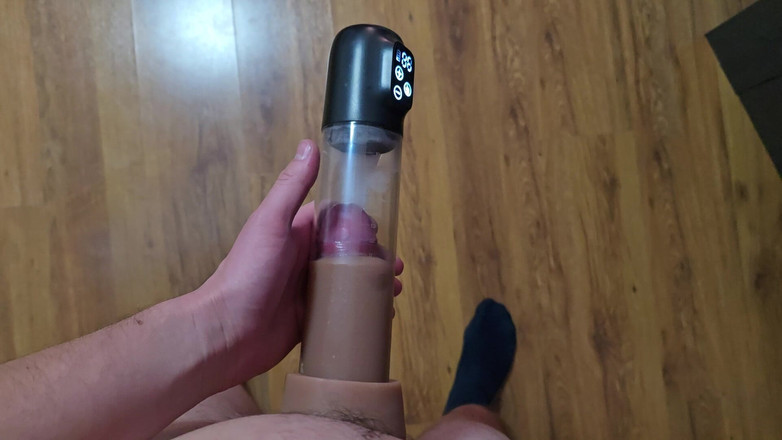 Fap_man93: 激しいオーガズムのすぐ後、精子でいっぱいのペニス真空ポンプ