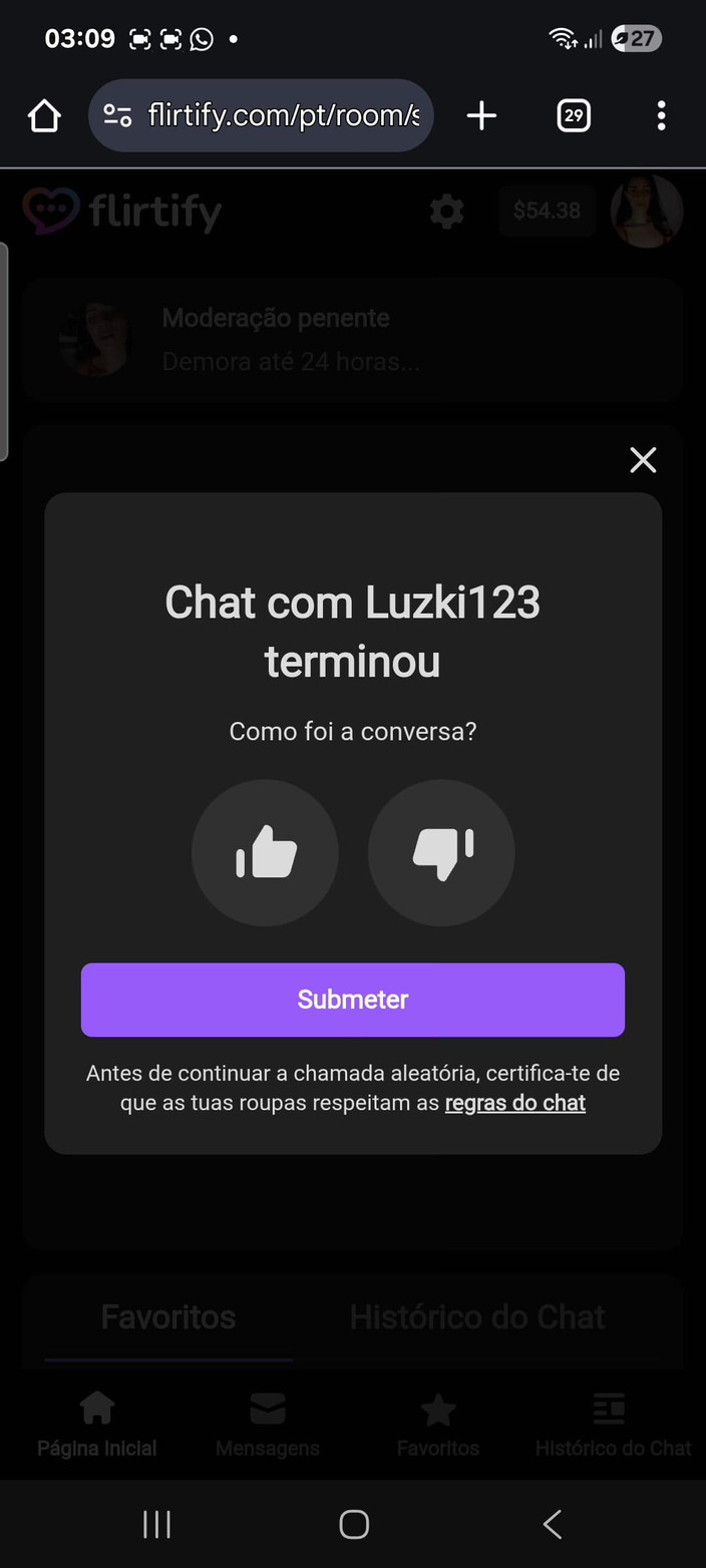 Renatinharj: Am sunat-o pe Vanessinha și m-am masturbat uitându-mă la ea