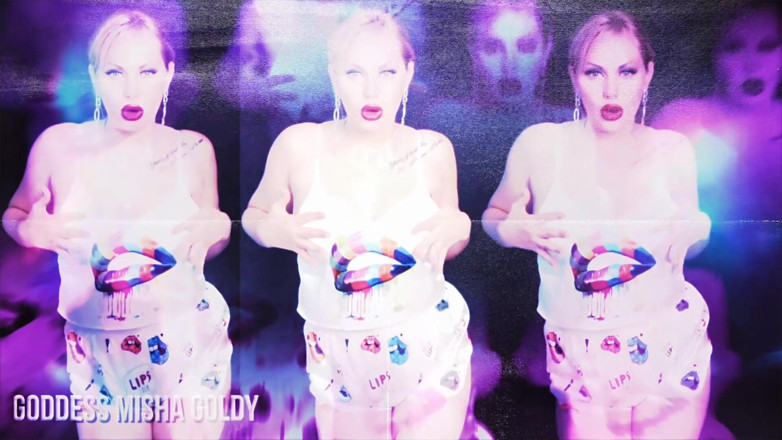 Goddess Misha Goldy: Get dumb for me and suck your first real dick!