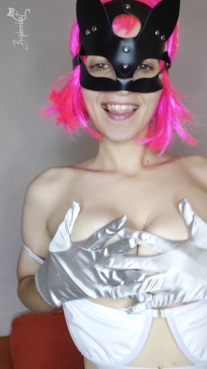 BigBoobCat: 개인 순간 : 마법을 만드는 내 거유와 새끼 고양이 마스크