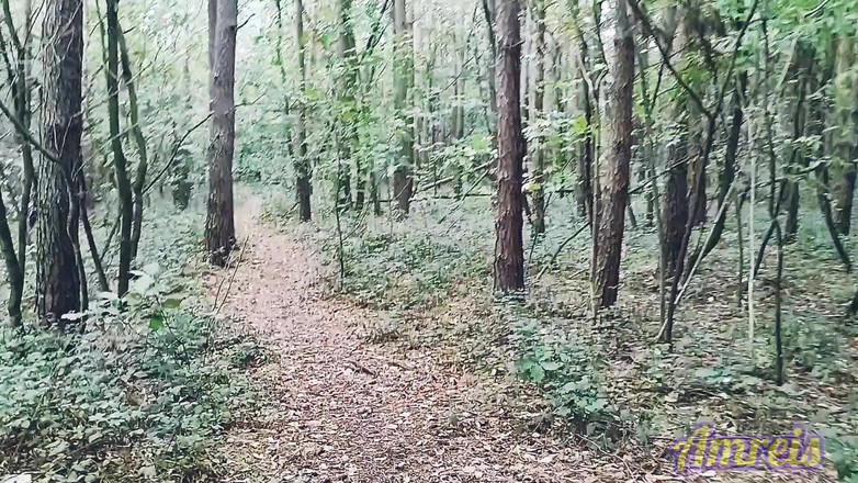 Amreis: Masturbare fierbinte extremă în pădure Spermă în Slomo