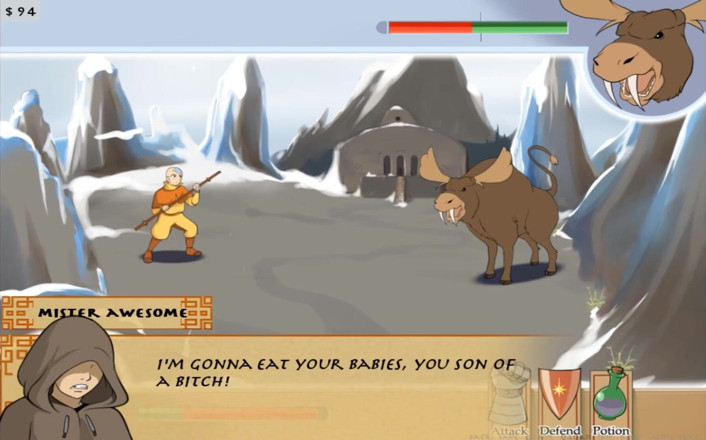 Cartoon Play: Four elements trainer part 9 (Book 1 water) (Slave route)