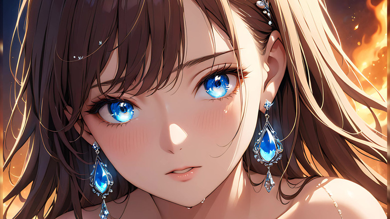 LustRender: 空虚的情感 - 泪流满面的ai女孩的亲密特写