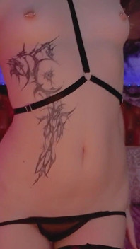 Naked Witch Bent Over Touching Herself