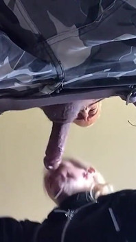 Blowjob and Cam in Mouth in the Kitchen Whit Little Blonde
