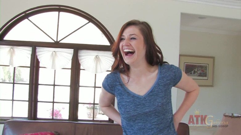 ATKIngdom Fans: Jessica Madison flashes her little pink tits as she interviews