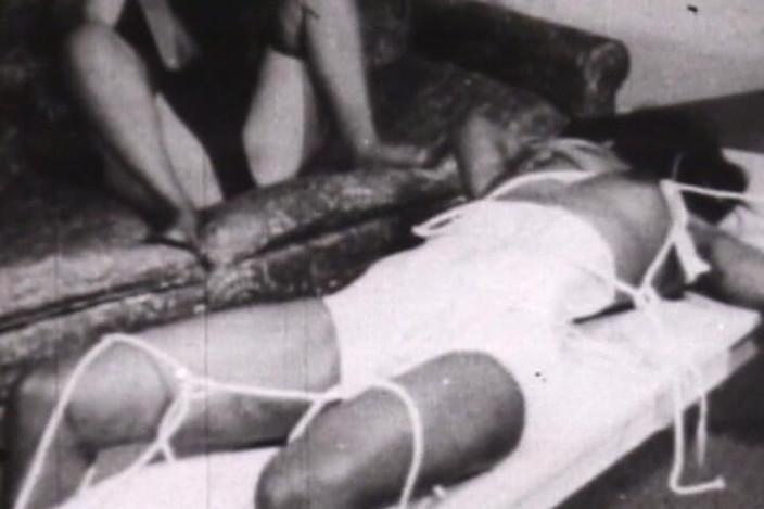 Vintage Babes: Black-and-white Vintage Bondage Classic with Rope-bound Retro Submissives