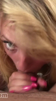 Cute Teen Blonde Ally Winters POV Facial Blowjob