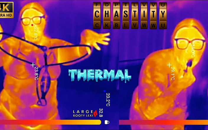 largebootylexi: 第一次被锁在贞带里！丰满的胖美女屁股被深插，然后塞满2个巨大的屁股热辣第一人称视角