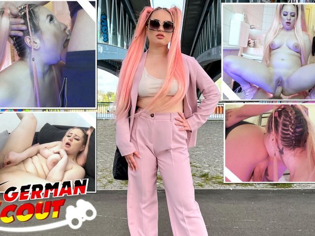 German Scout - Pink Hair Teen Maria Gail with Saggy Tits at Rough Anal Sex Casting (German Scout)