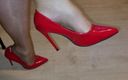 Pov legs: Red heels inner arches