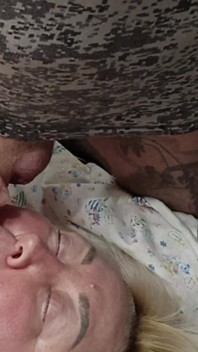 Stepmom Gets a Mouthful of Cum After My Dick Wank