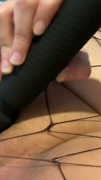 My New Toy Makes Me Squirt in My Fishnet Stockings