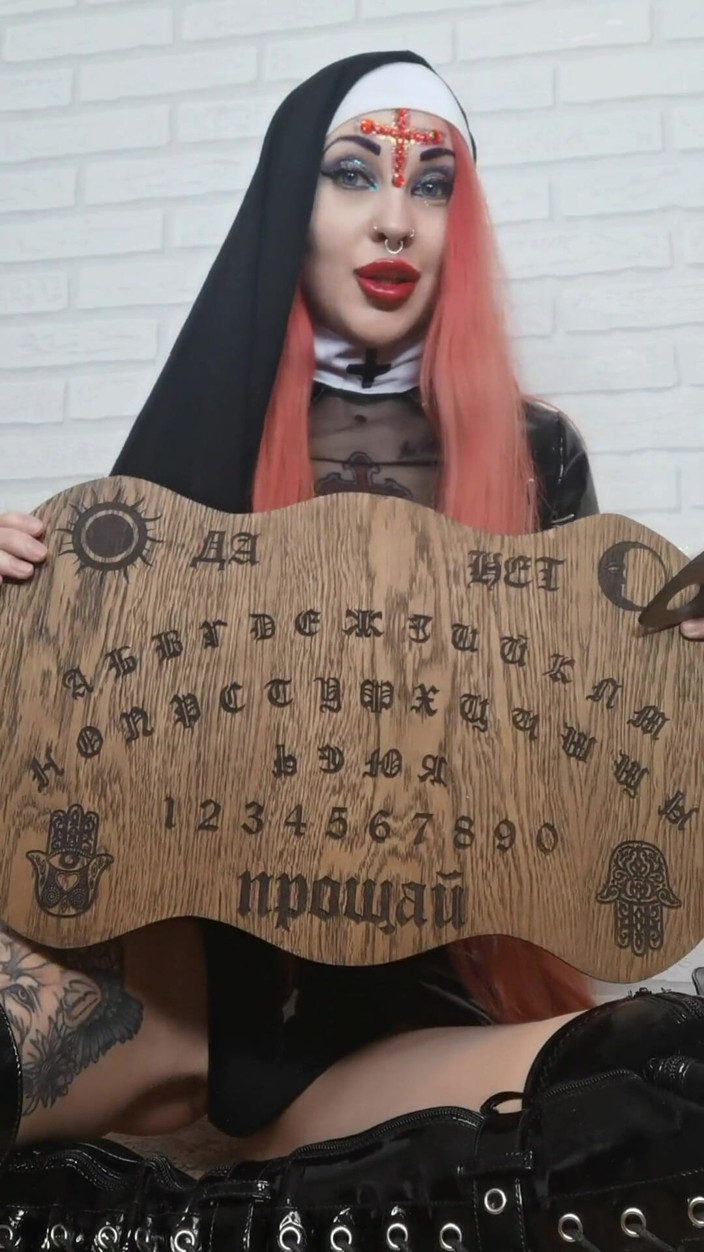 RedFox: Black Widow Witch Fucks Herself in the Ass and Masturbates...