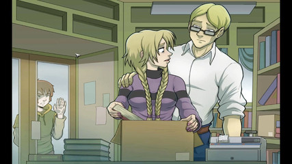 Hentai World: Hexenjägerin, süße blondine mit dickem arsch im buchladen und ihr...