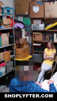 Tiny teen caught sneaking and stealing gets banged