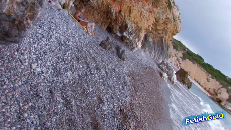 Teens Like it Hard: Blonde teen gets caught masturbating on the beach and takes...