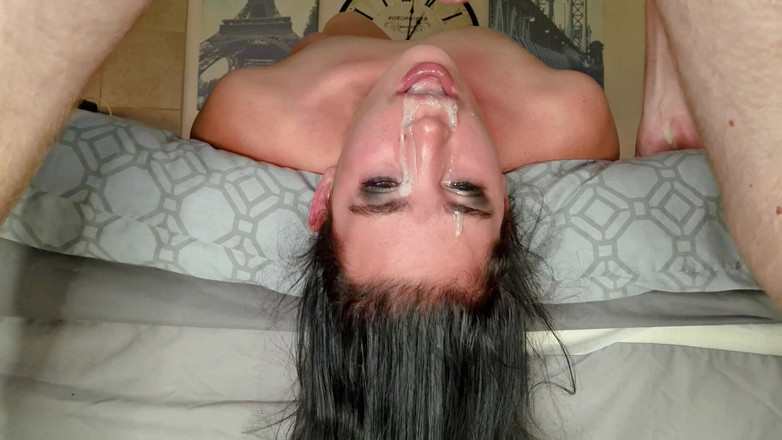 domslutfucker: Ngentot wajah terbalik closeup, throatpie