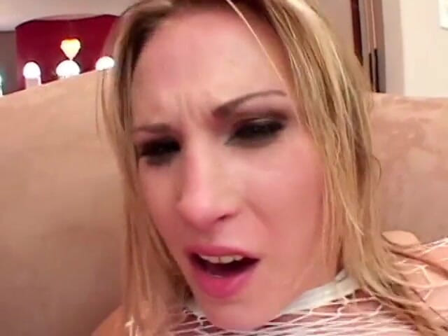 3 Bangers: Blonde bitch bends over for thick cocks and takes facials