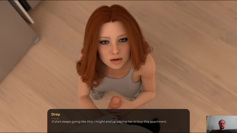 Sex game gamer: Blowjob for housing - no more income game