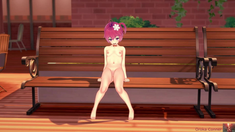 Oroka Conner: Het kerstmanmeisje raakt zichzelf aan tijdens het uitkleden