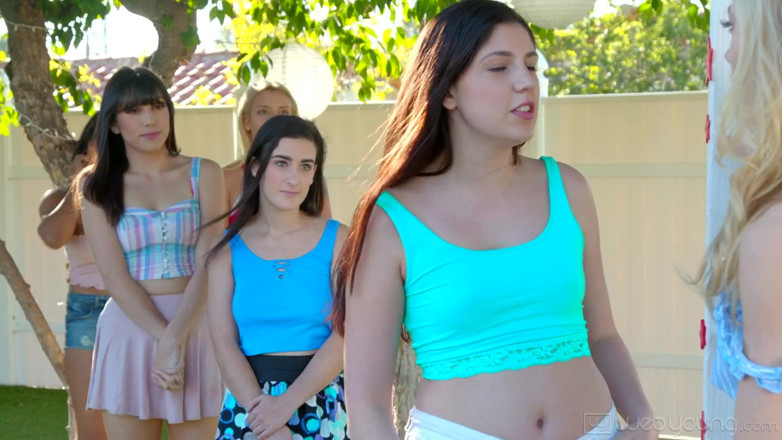 Web Young: Petite Ivy Wolfe's Charity Kissing Booth Turns Wild as Danni...