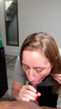 Fuck Uber Eats #3 - Petite Blonde MILF W/ Big Natural Tits Sucks the Black off Her Uber Driver and Swallows His Cum Load
