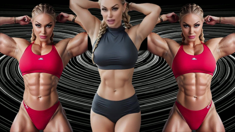 Goddess Misha Goldy: Crushed by Goddess Goldy's Muscles