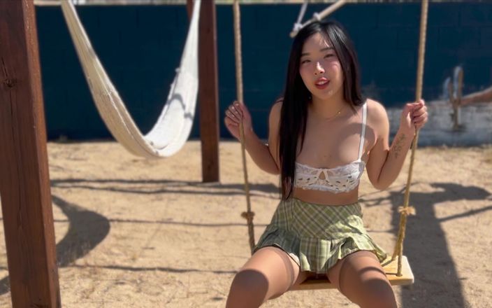 Asian couple uwu: Asian babysitter in miniskirt gets fucked