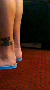 Cotton Candy Flip Flop Foot Fetish