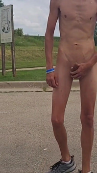 Naked and Pissing in Parking Lot
