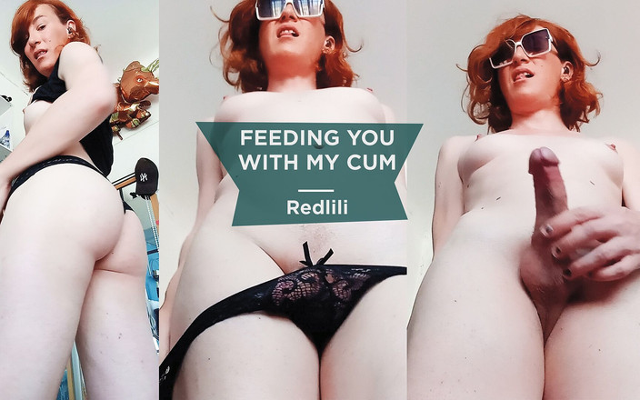 RedLili: Hot Trans Girl Femboy Cum in Your Mouth
